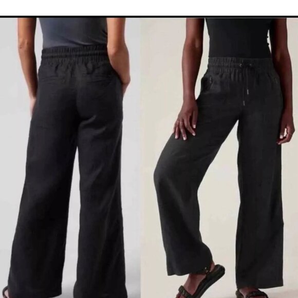 Athleta Linen wide  leg pants - Picture 14 of 14